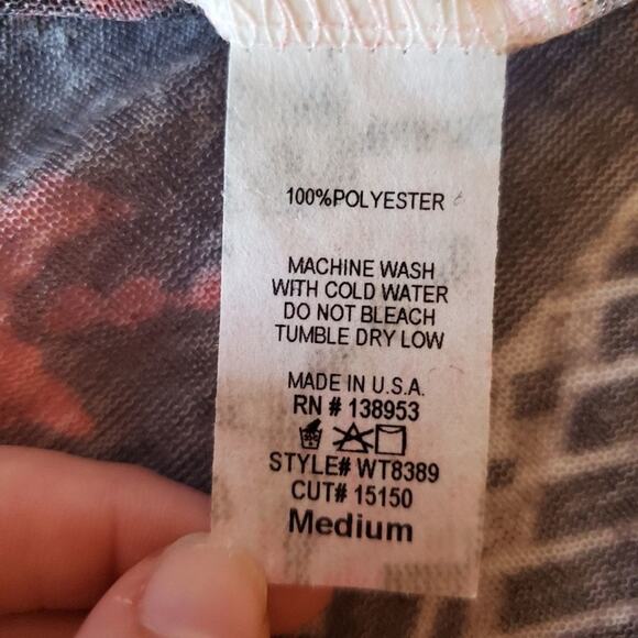 𝅺Sun and moon medium womens floral sheer blouse new without tags - Picture 8 of 8